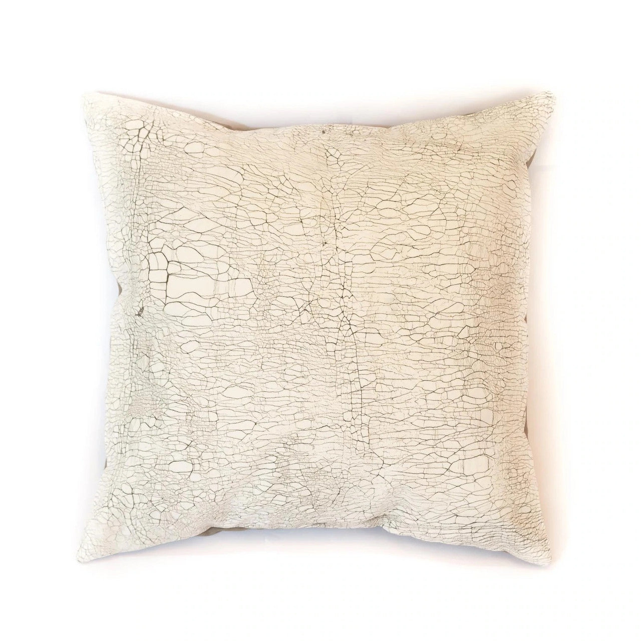 off white all over crackles pillow