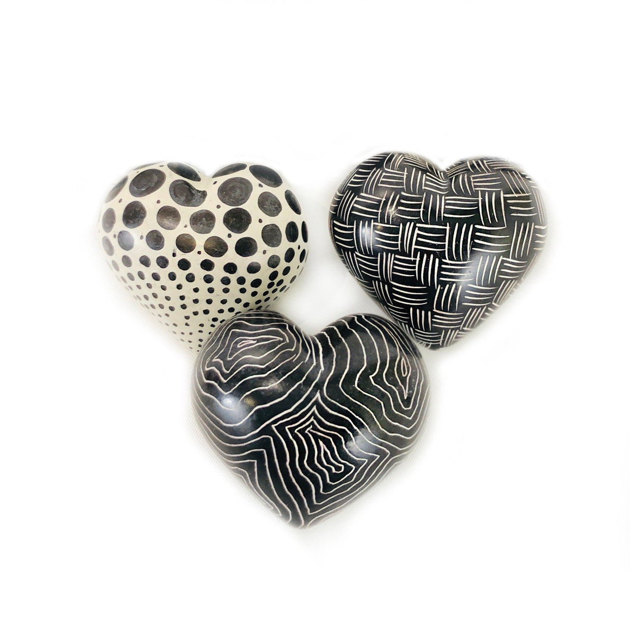 black and white hearts small gift