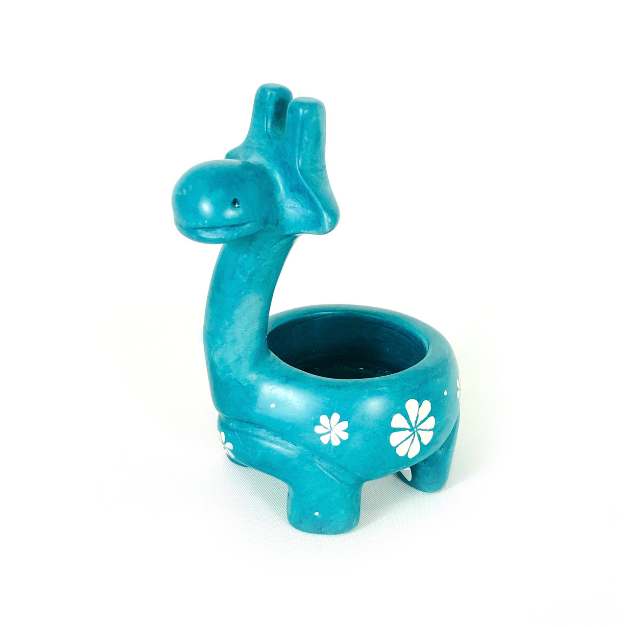Turquoise Giraffe tealight candle holder
