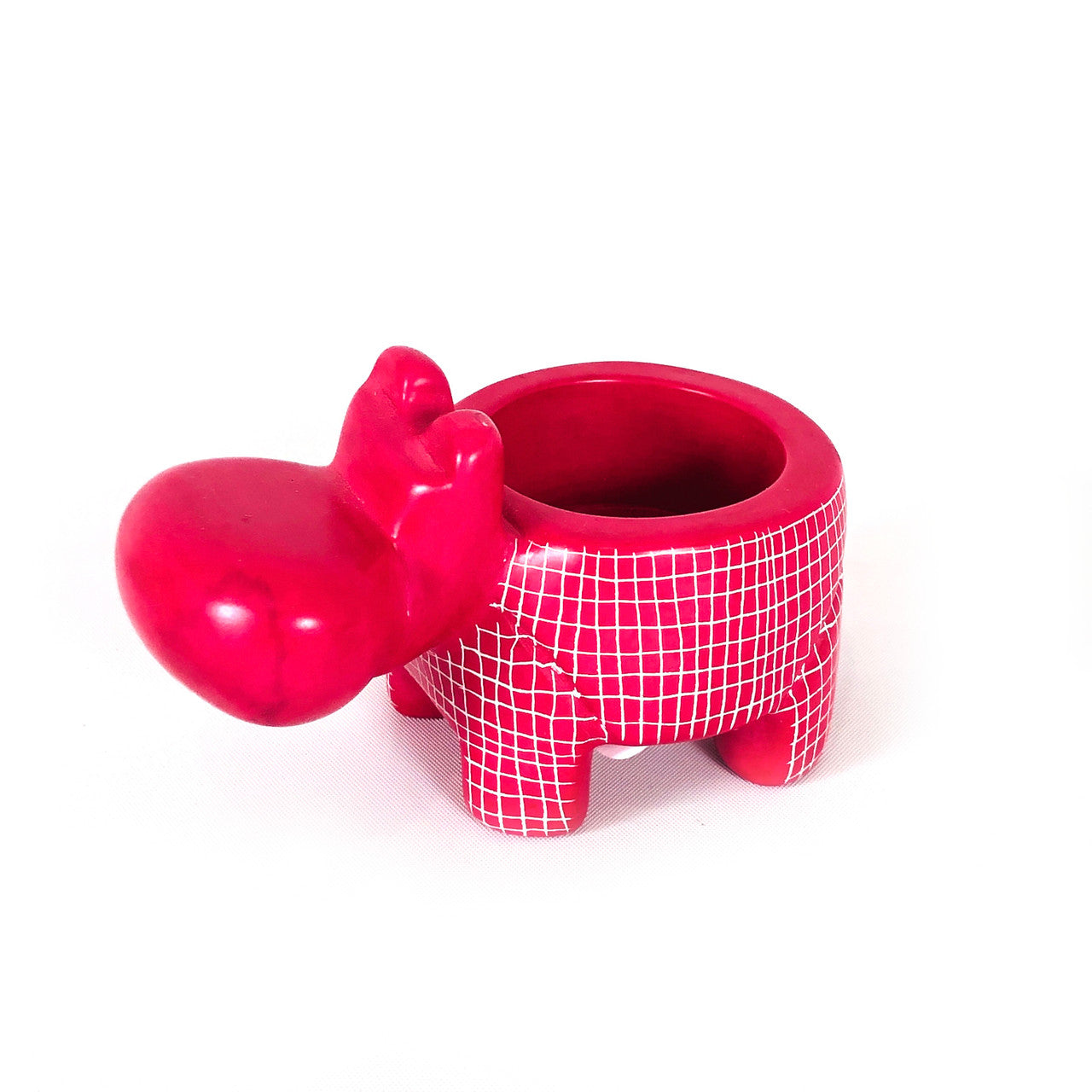 bright pink hippo tealight holder