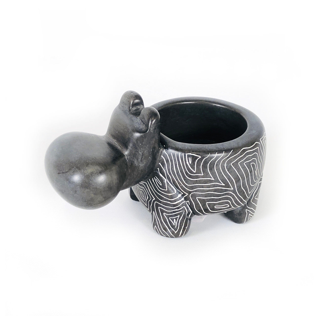 Gray Hippo tealight holder