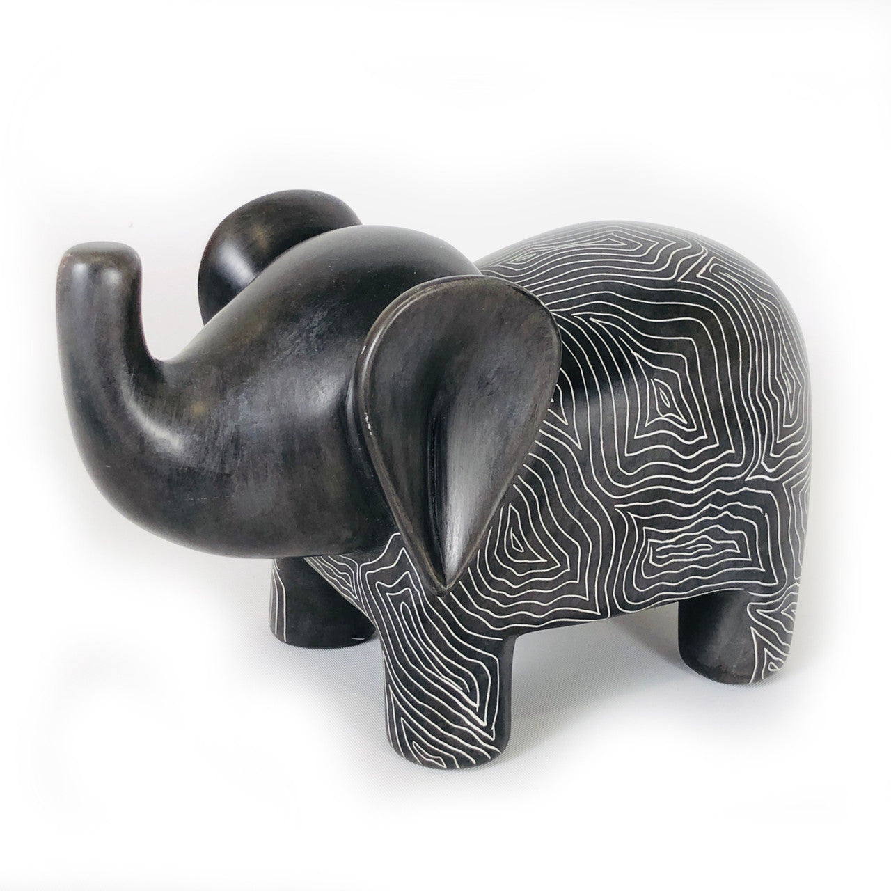 large elephant carved monochromatic