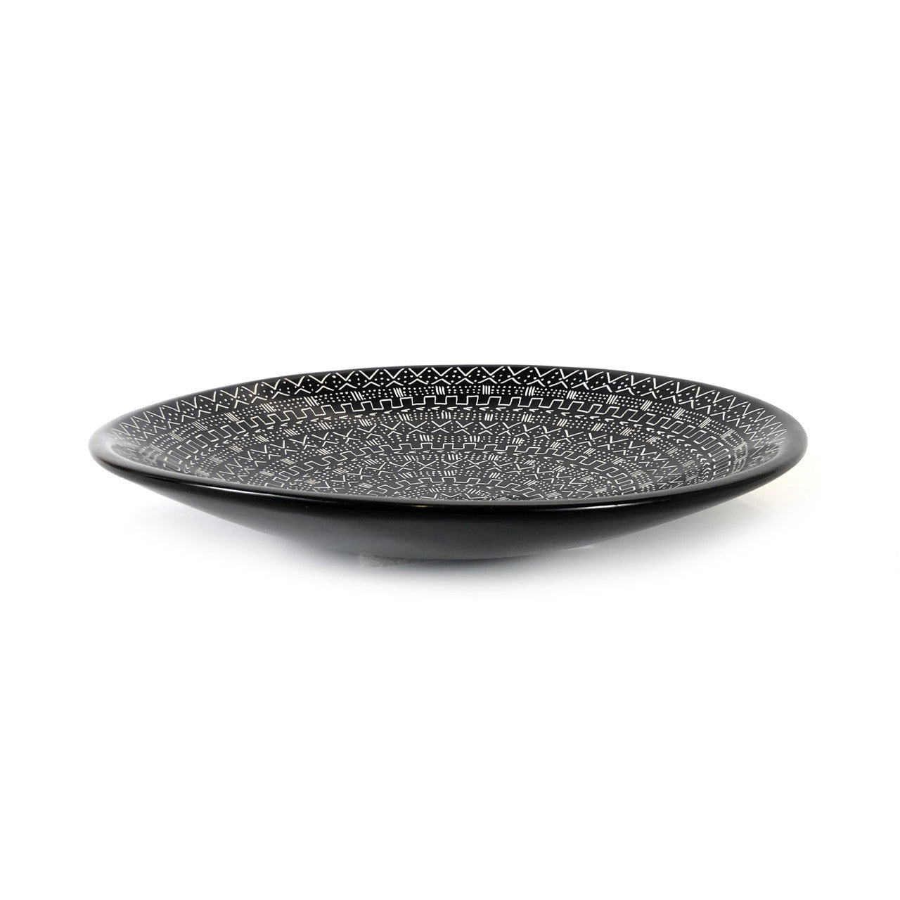 black mudcloth design platter