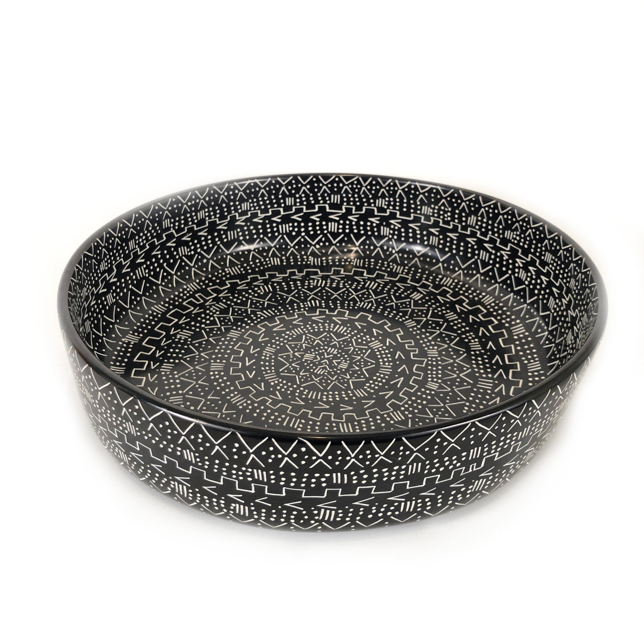 large centerpiece stone black bowl