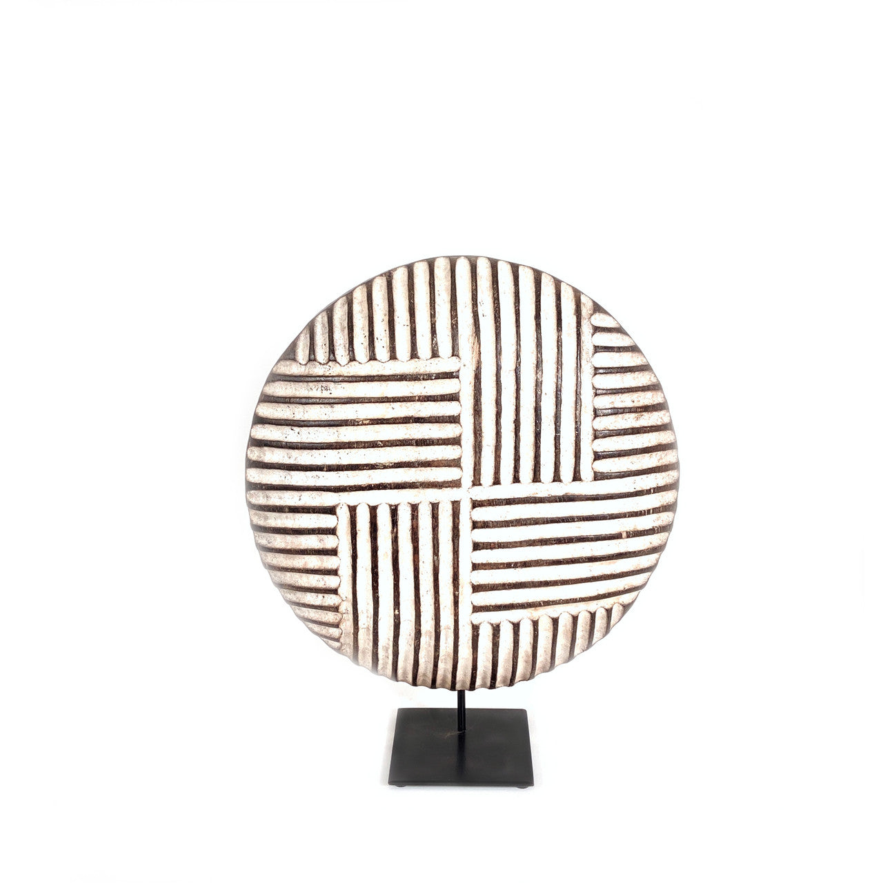 Geometric modern pattern on an African shield