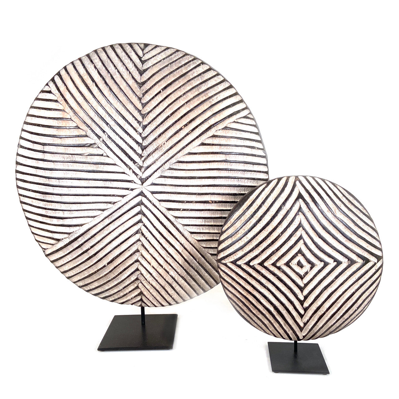 Bamileke shields in 22" and 12"