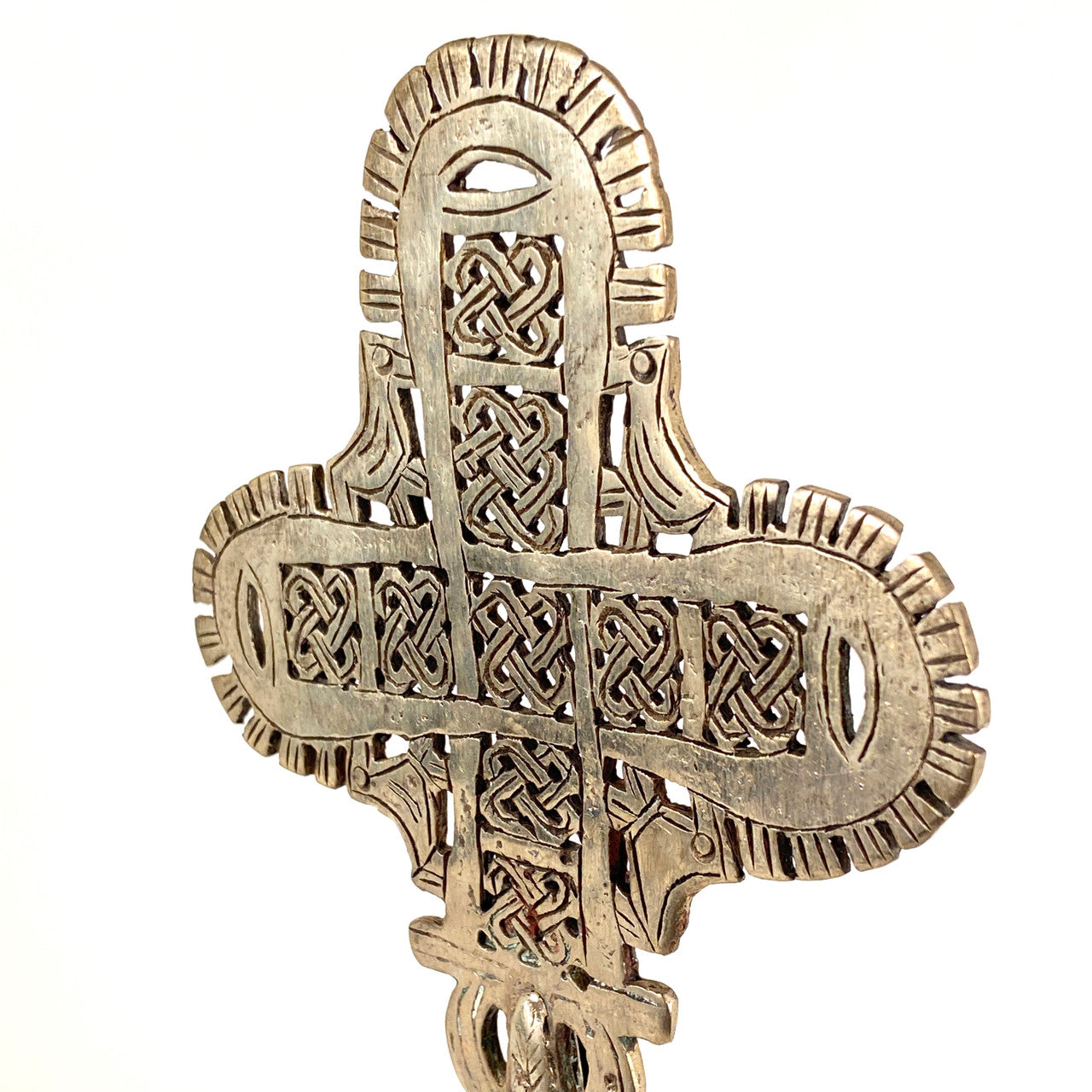 intricate detail of coptic cross