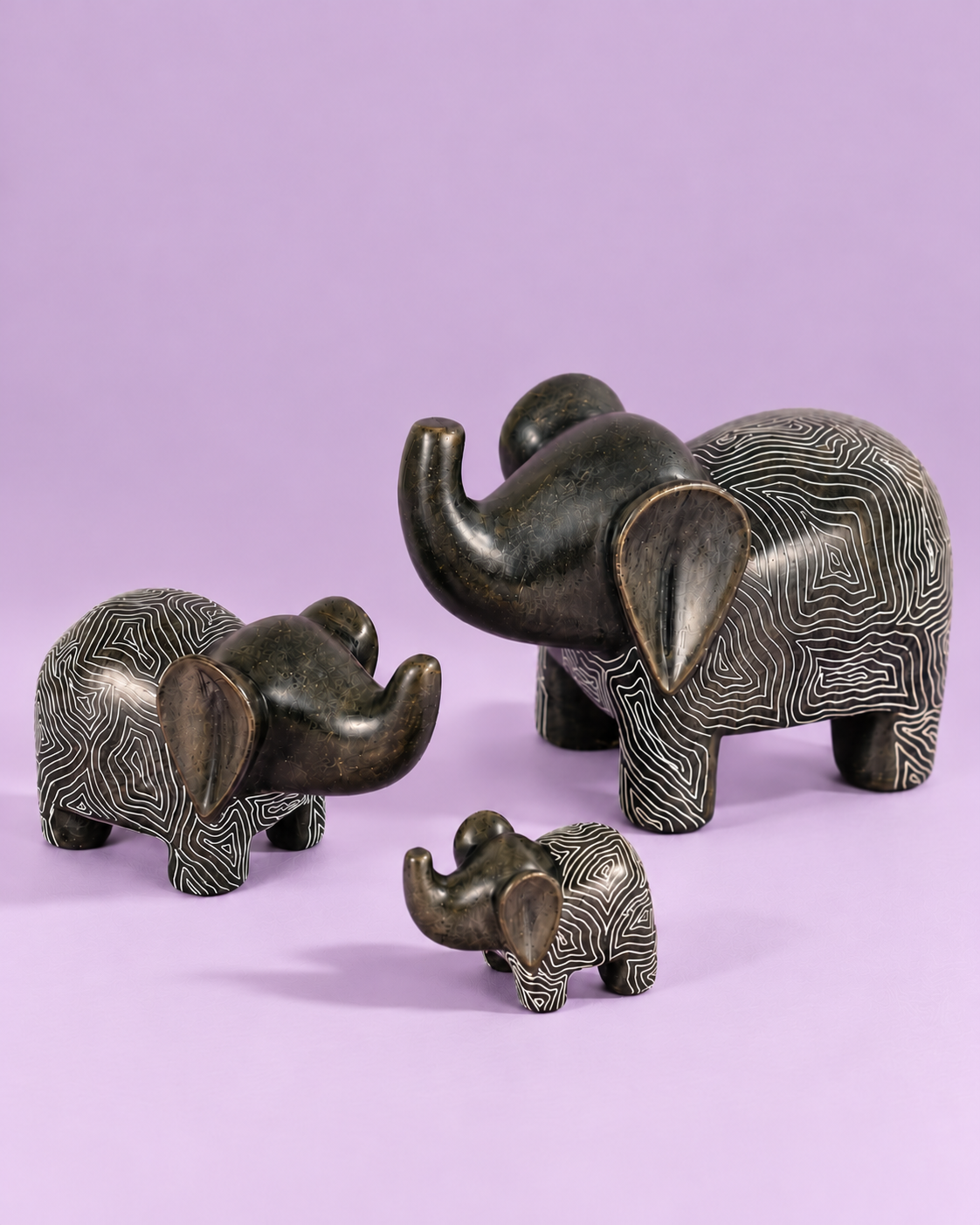 Graphic Gray Elephant - Soapstone