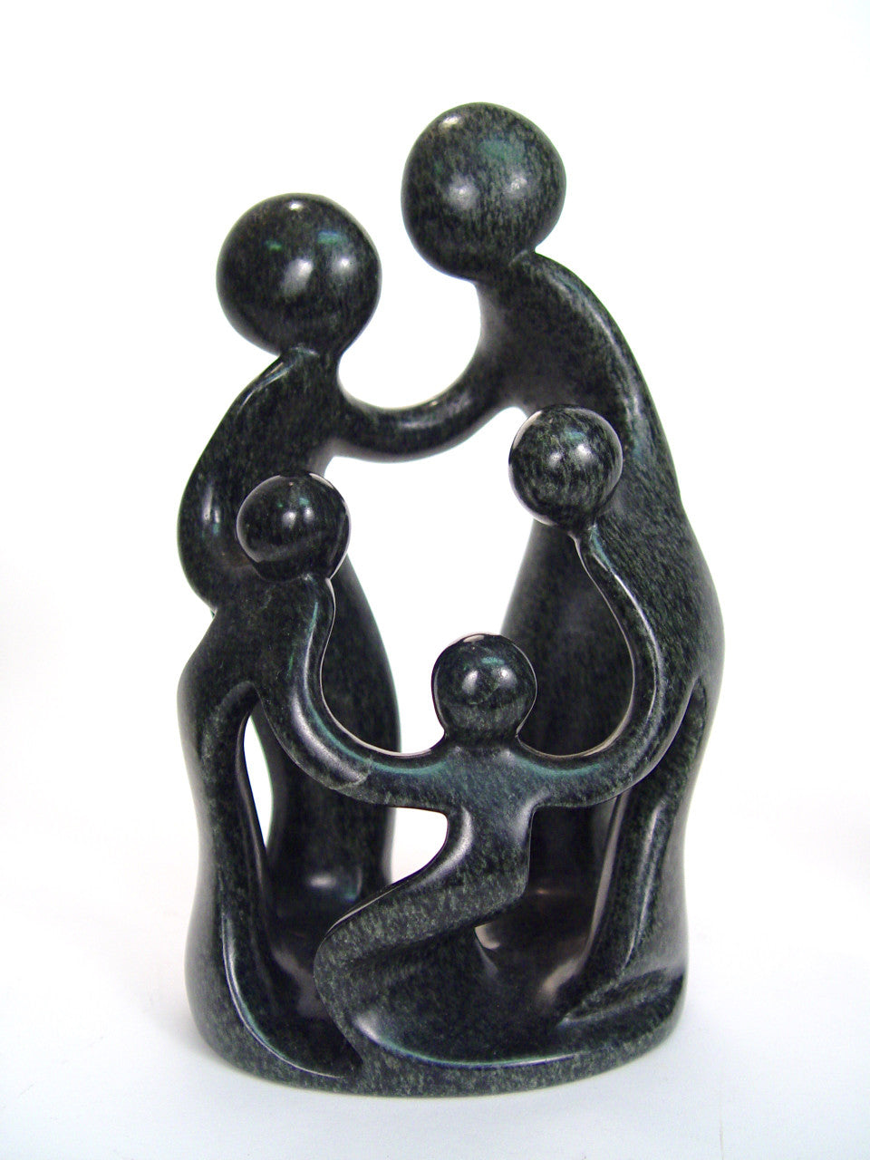 hand carved shona family of 5
