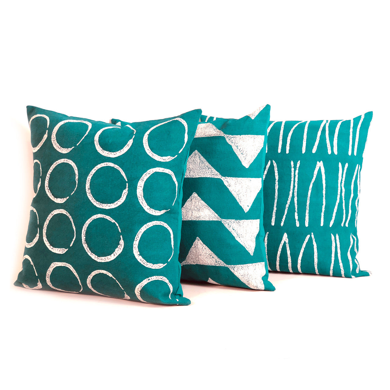 Sadza Pillows - Seychelles Teal trio