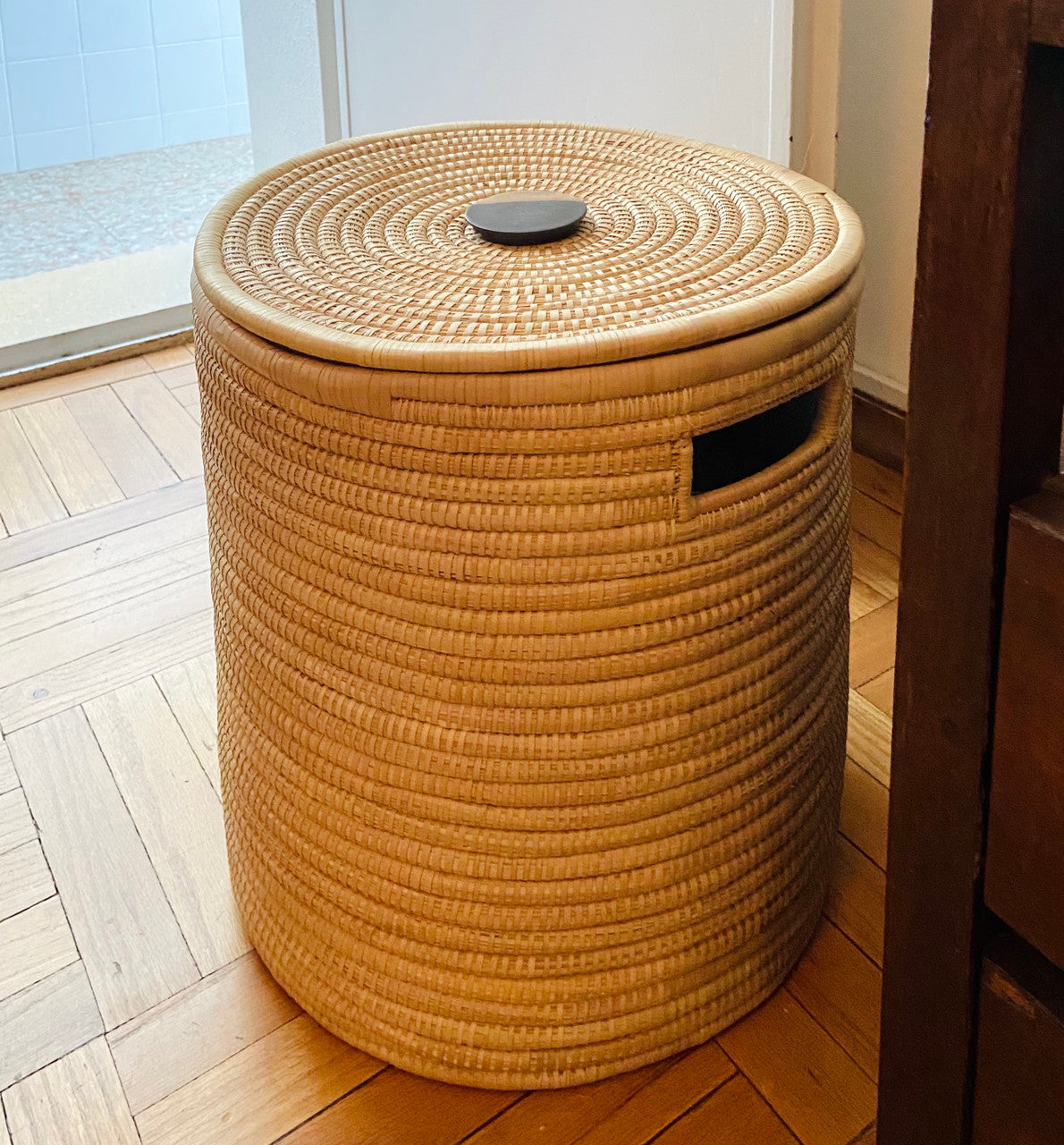 malawi baskets in the living room