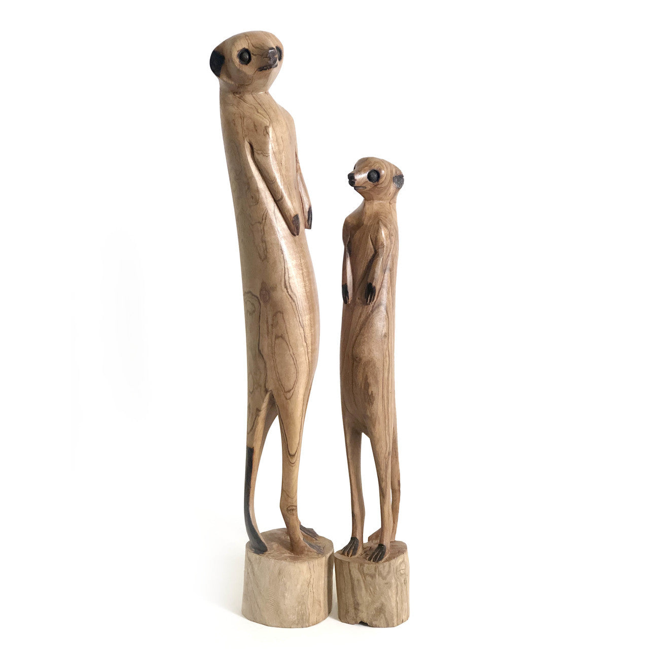 Meerkat Standing - Olivewood Pair 1