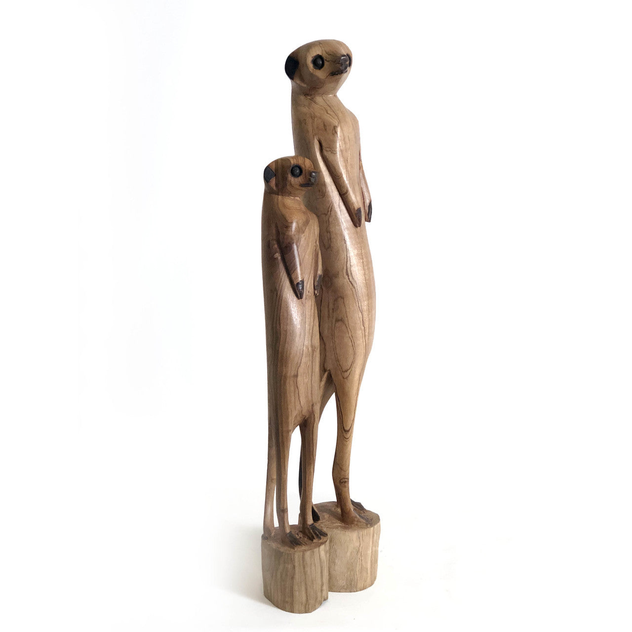 Meerkat Standing - Olivewood Pair 2