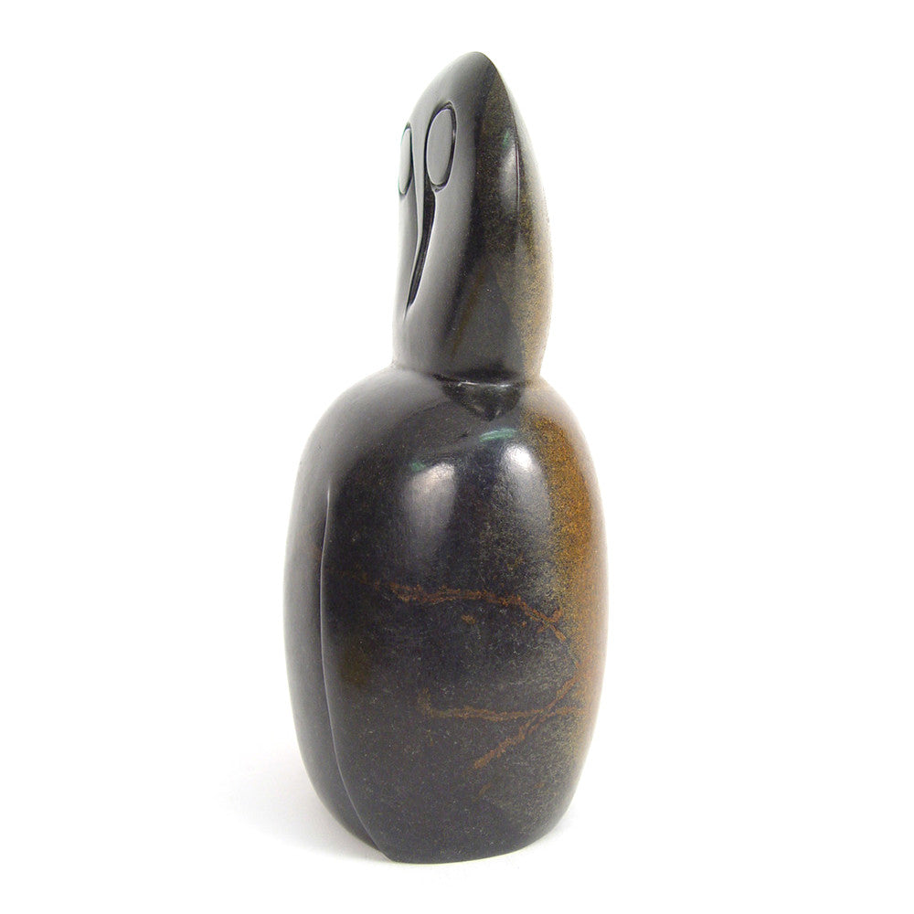 Stone Owl - Abstract Sculpture - One of a kind sculpture Back View