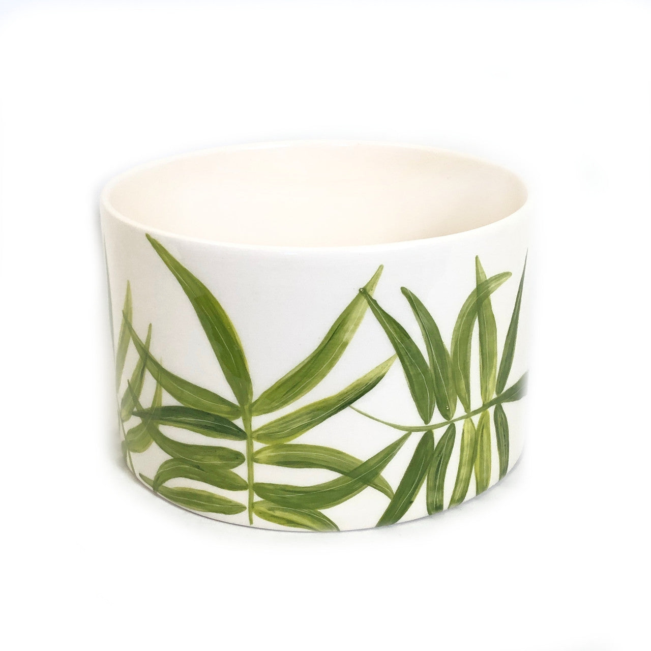 modern ceramic green leaves bowl