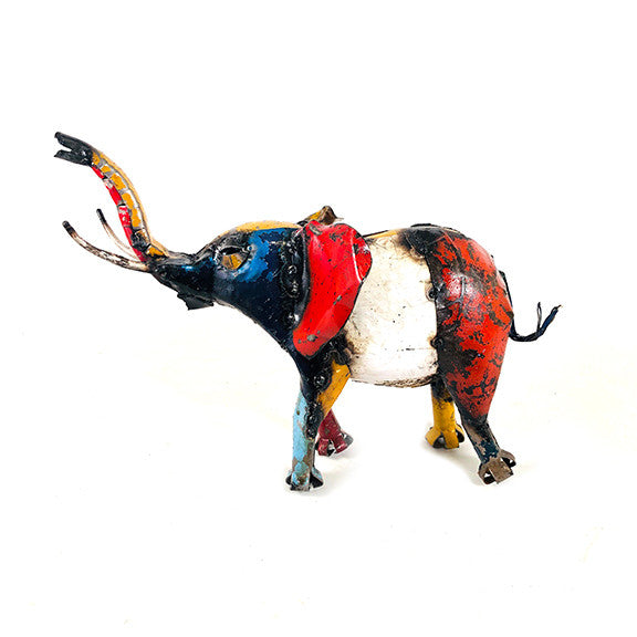 African elephant made from recycled metal in Zimbabwe - medium size