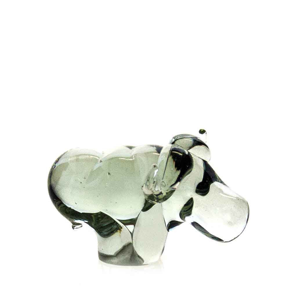 small recycled glass buffalo