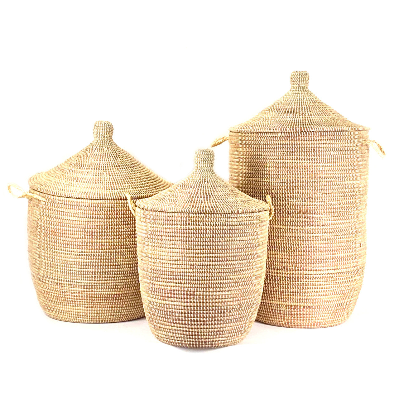 all natural basket from Senegal, 3 sizes set