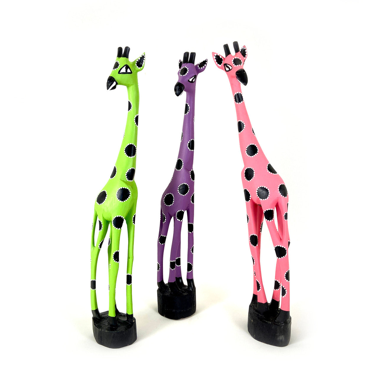 Colorful Painted Wood Giraffe - 24"