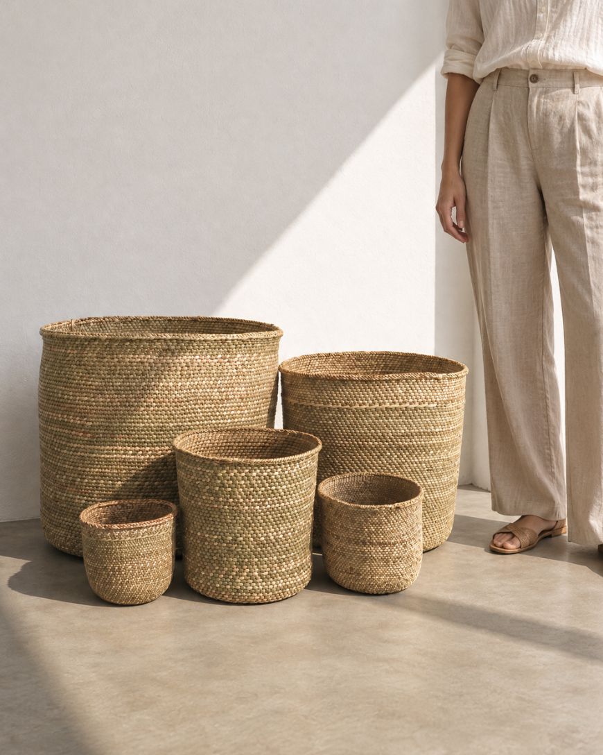 Handwoven Natural Iringa Baskets | Tanzania