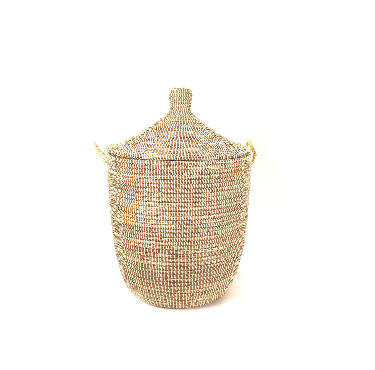 medium natural basket handwoven in Senegal