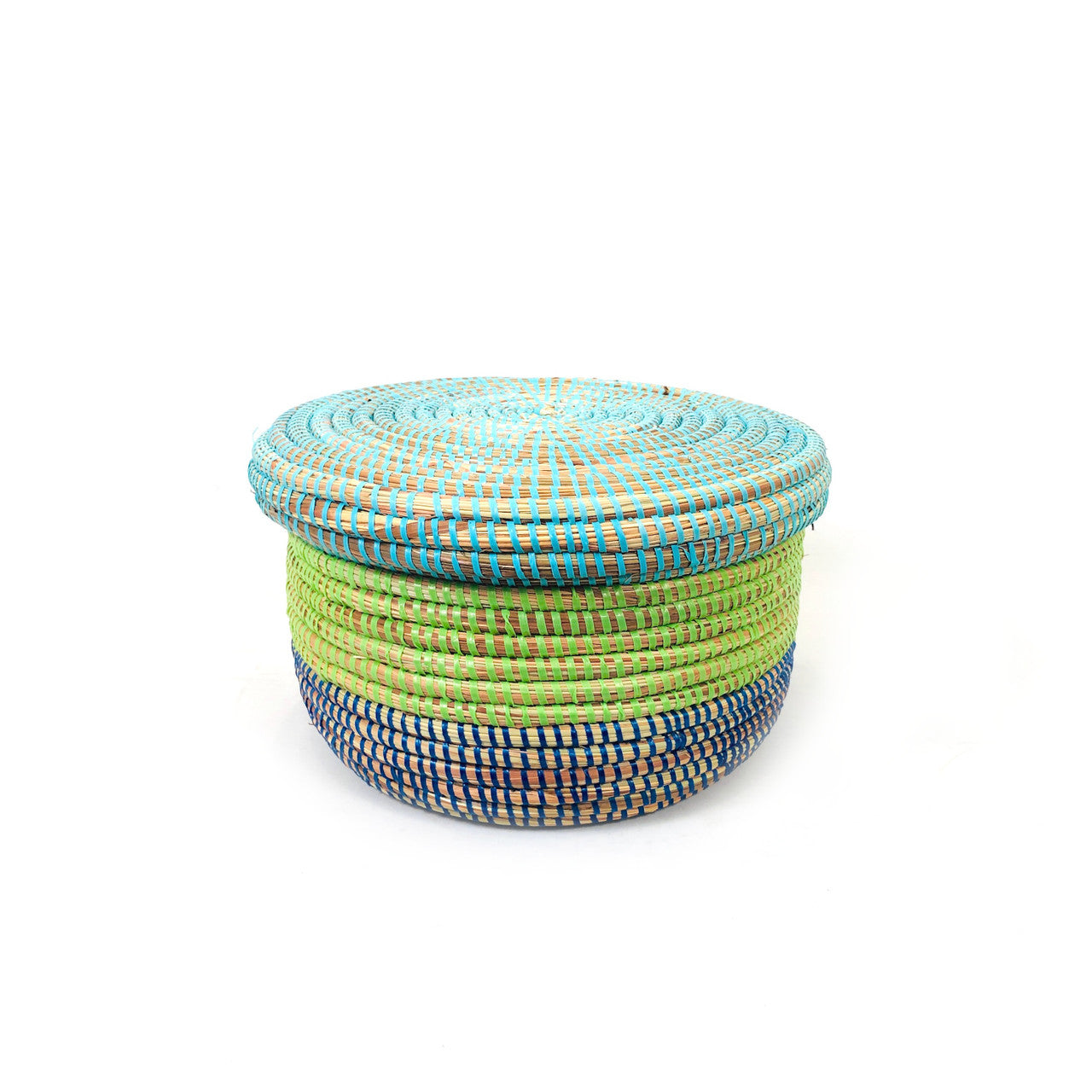 medium basket in the set of blue