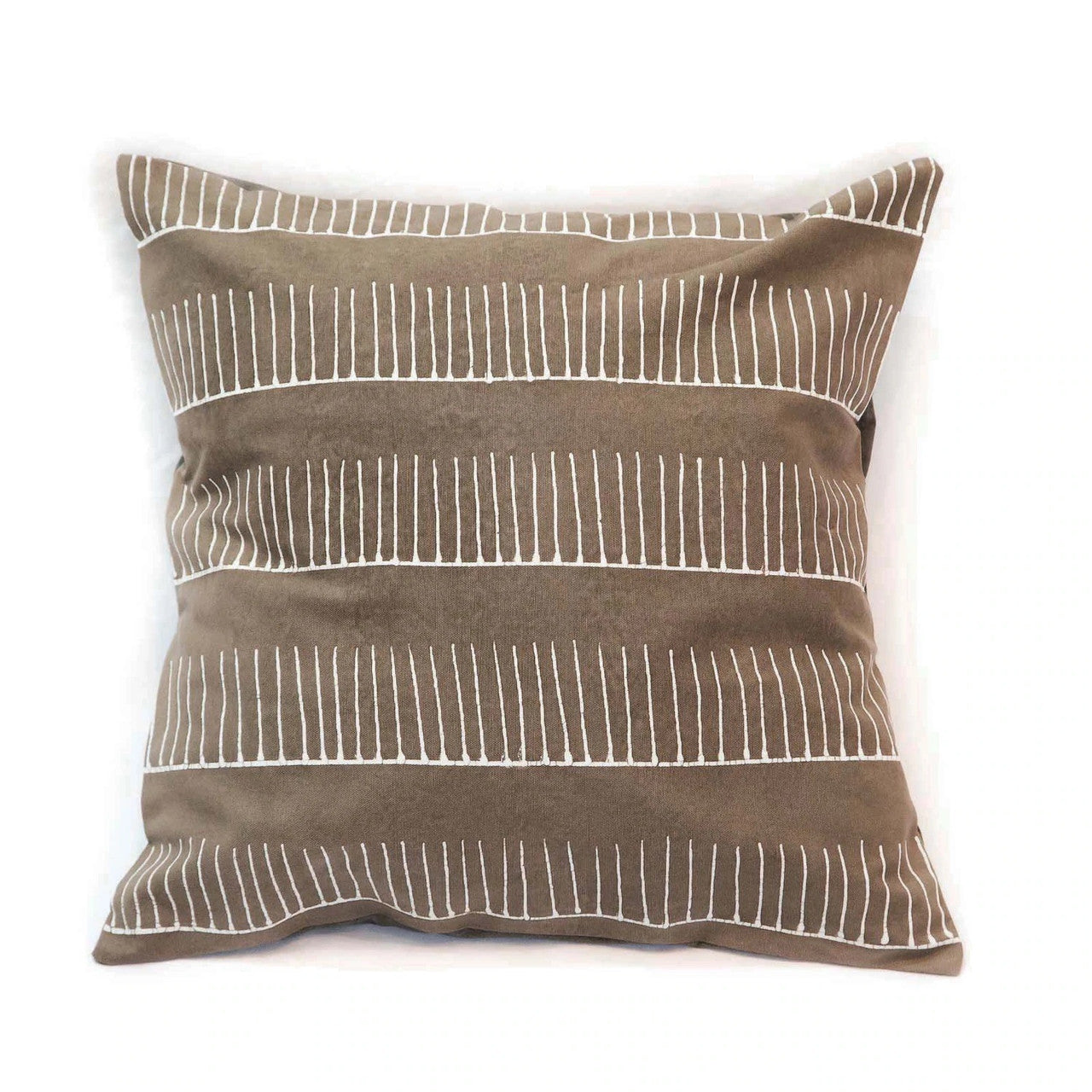 beige rake cotton pillow from Zambia
