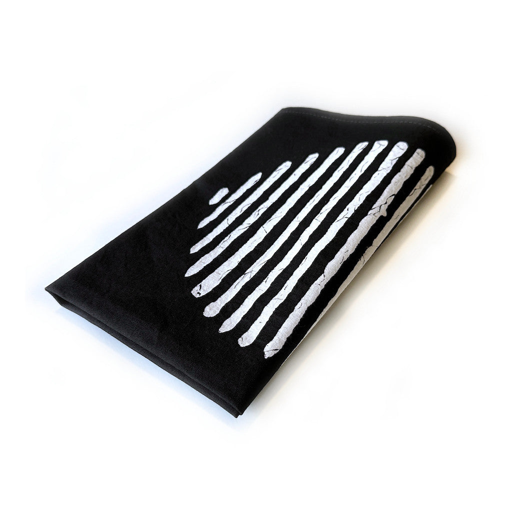 black and white cotton napkin modern