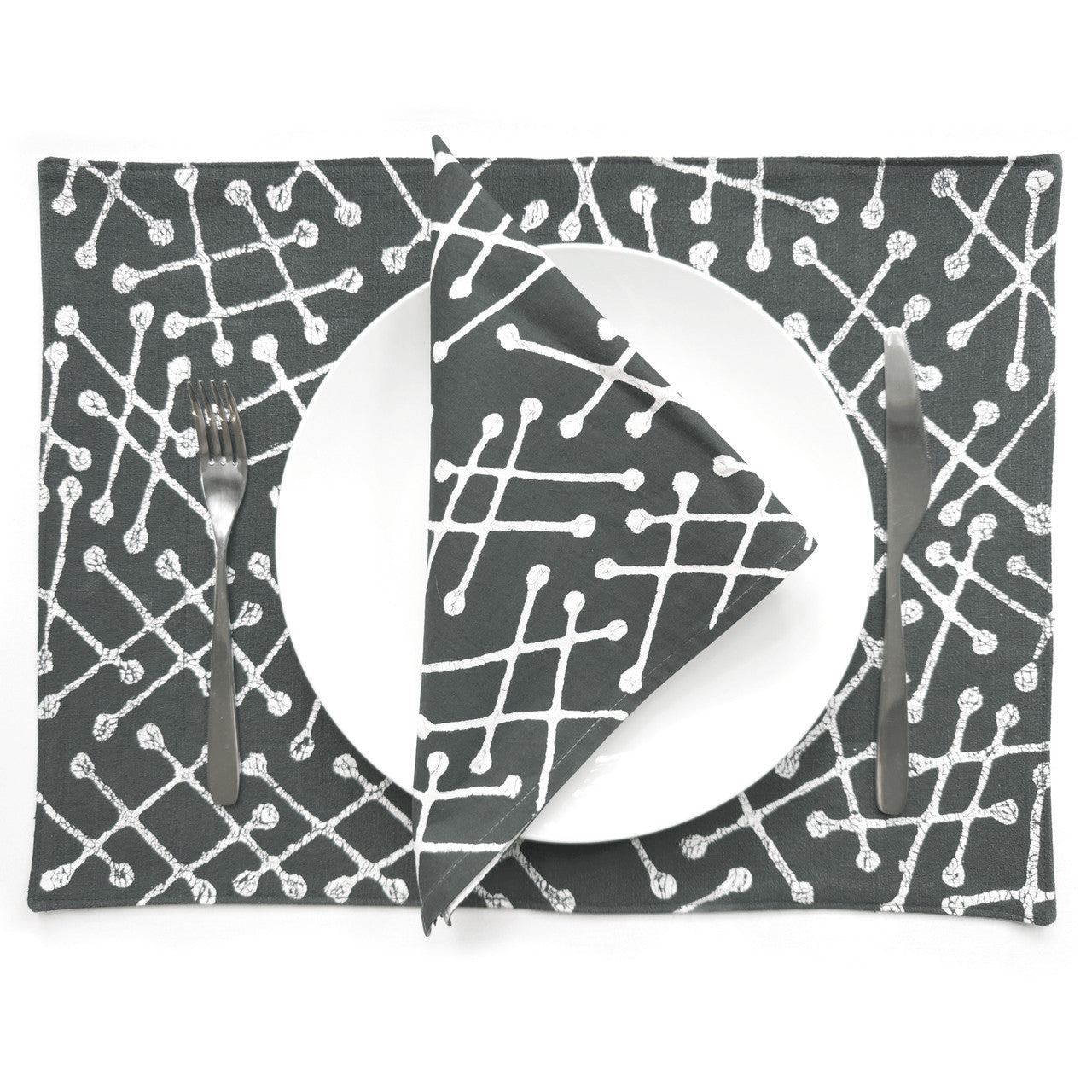 livid placemat with matching napkin