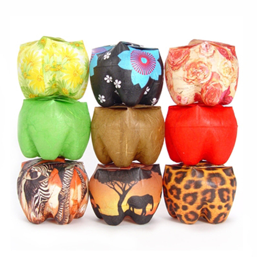 Upcycled Bottle Boxes variety of patterns