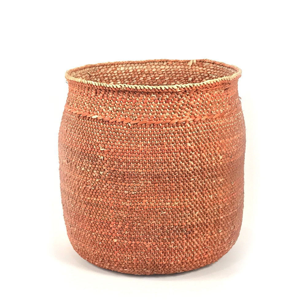 Medium Iringa basket from Tanzania, auburn color