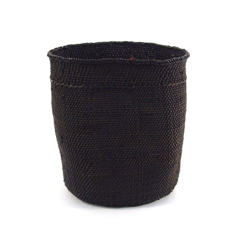 Medium Iringa basket from Tanzania, black color
