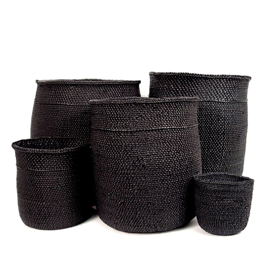 Iringa basket from Tanzania, black color