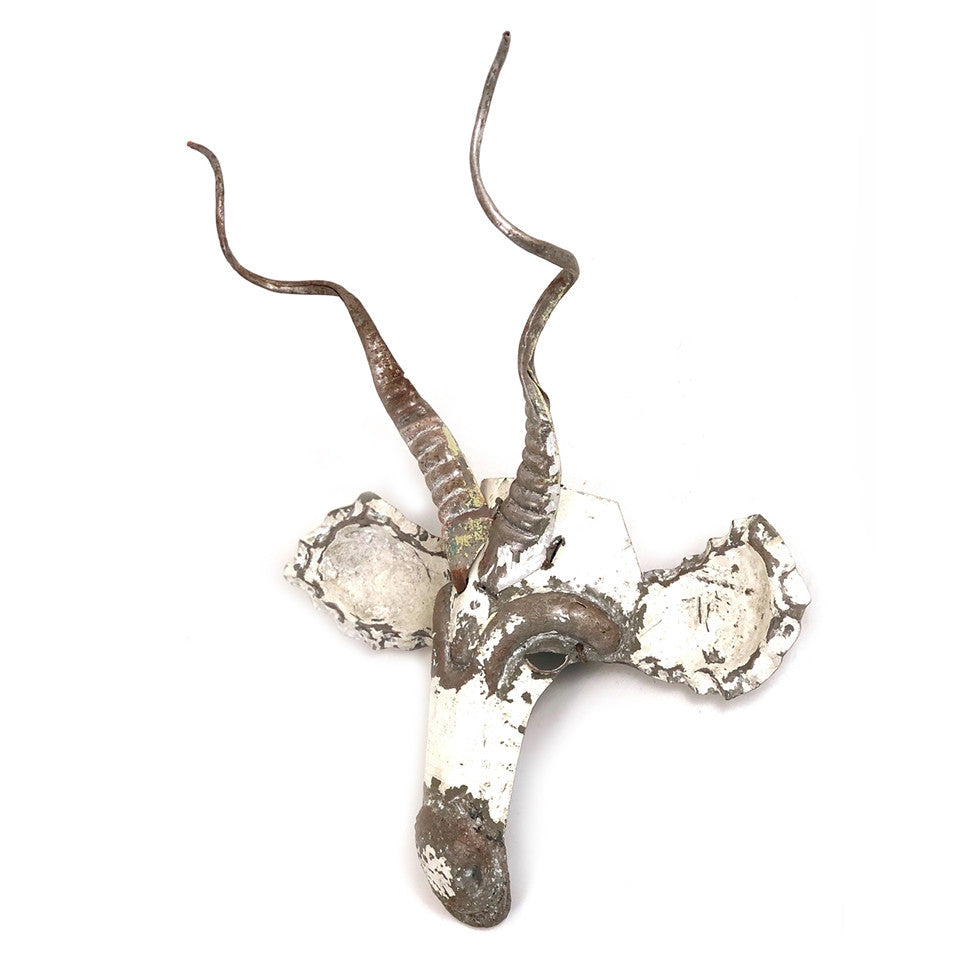Kudu Animal Mask - Recycled Metal Wall Art - Image 5