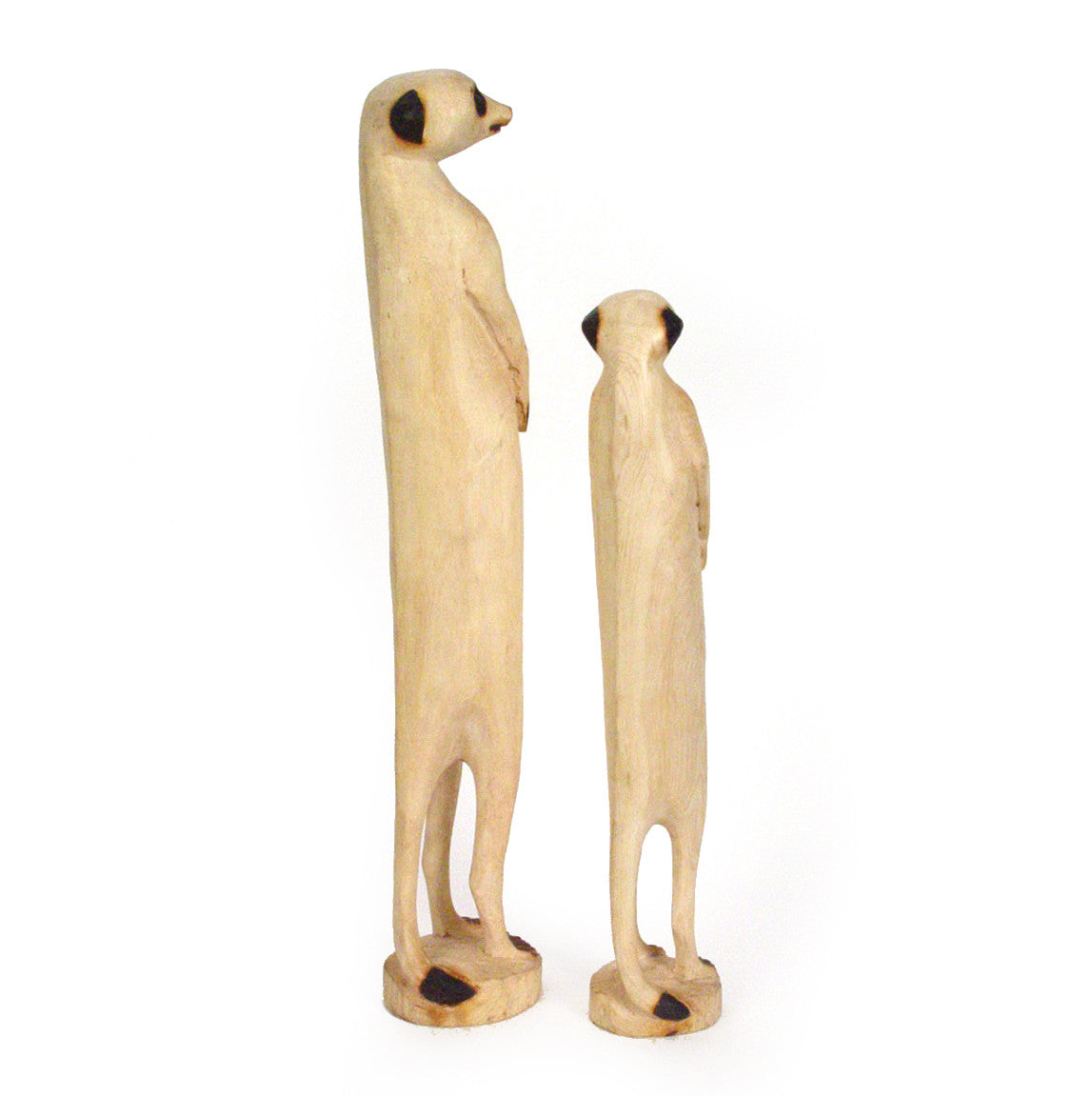 Adorable Hand Carved Standing Meerkat