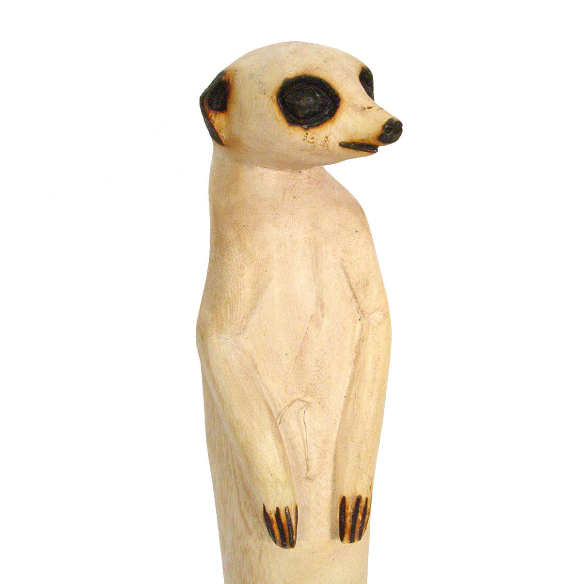 Adorable Hand Carved Standing Meerkat