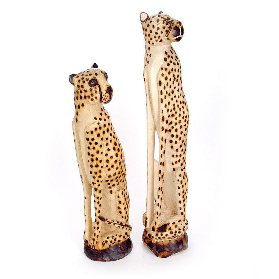 Cheetah Sitting - Jacaranda Wood - Image 1
