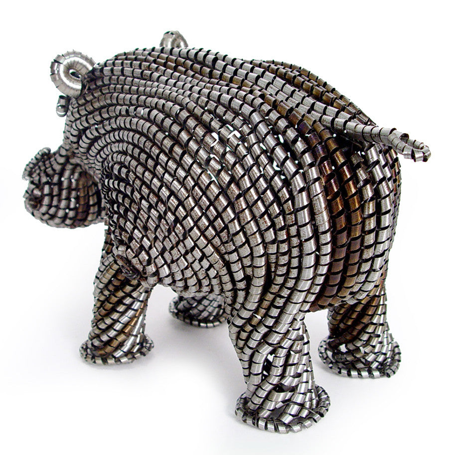 Metal Shaving Hippo - Back View