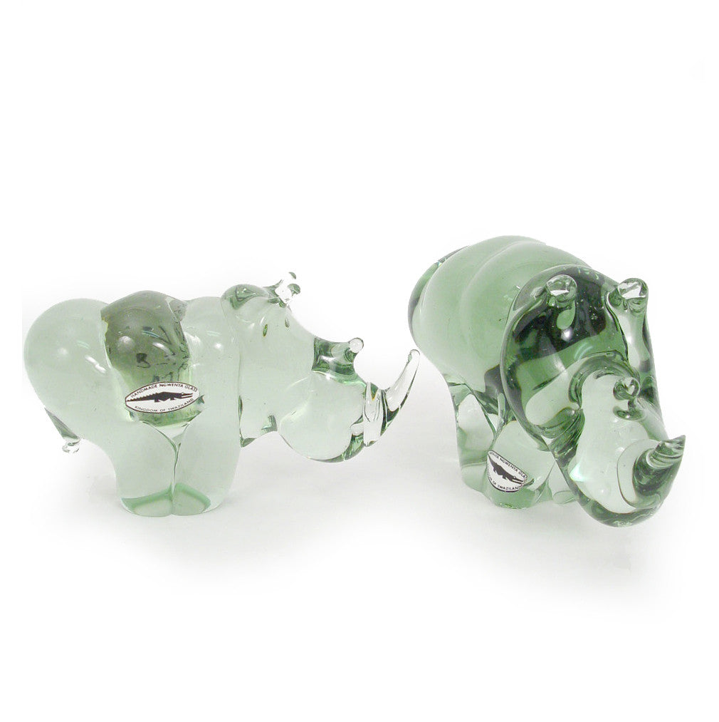 Recycled Glass Rhino -Image 2