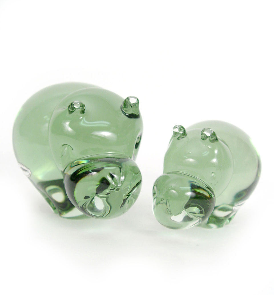 Recycled Glass Hippo -Image 1