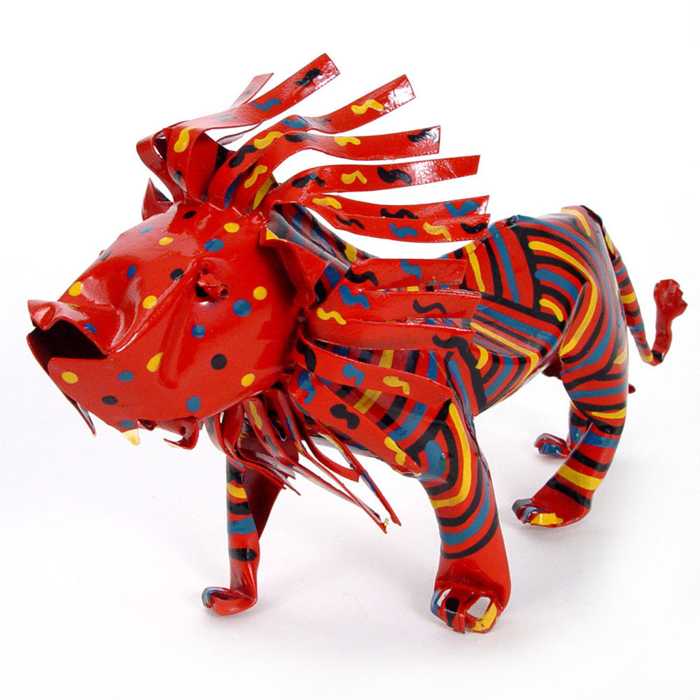 Large Tin Lion - Front View