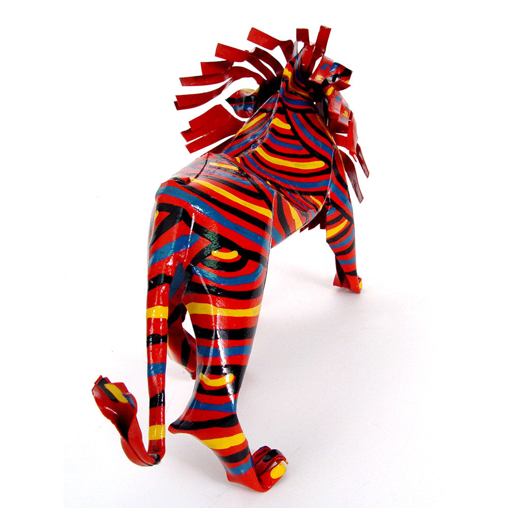 Large Tin Lion - Back View