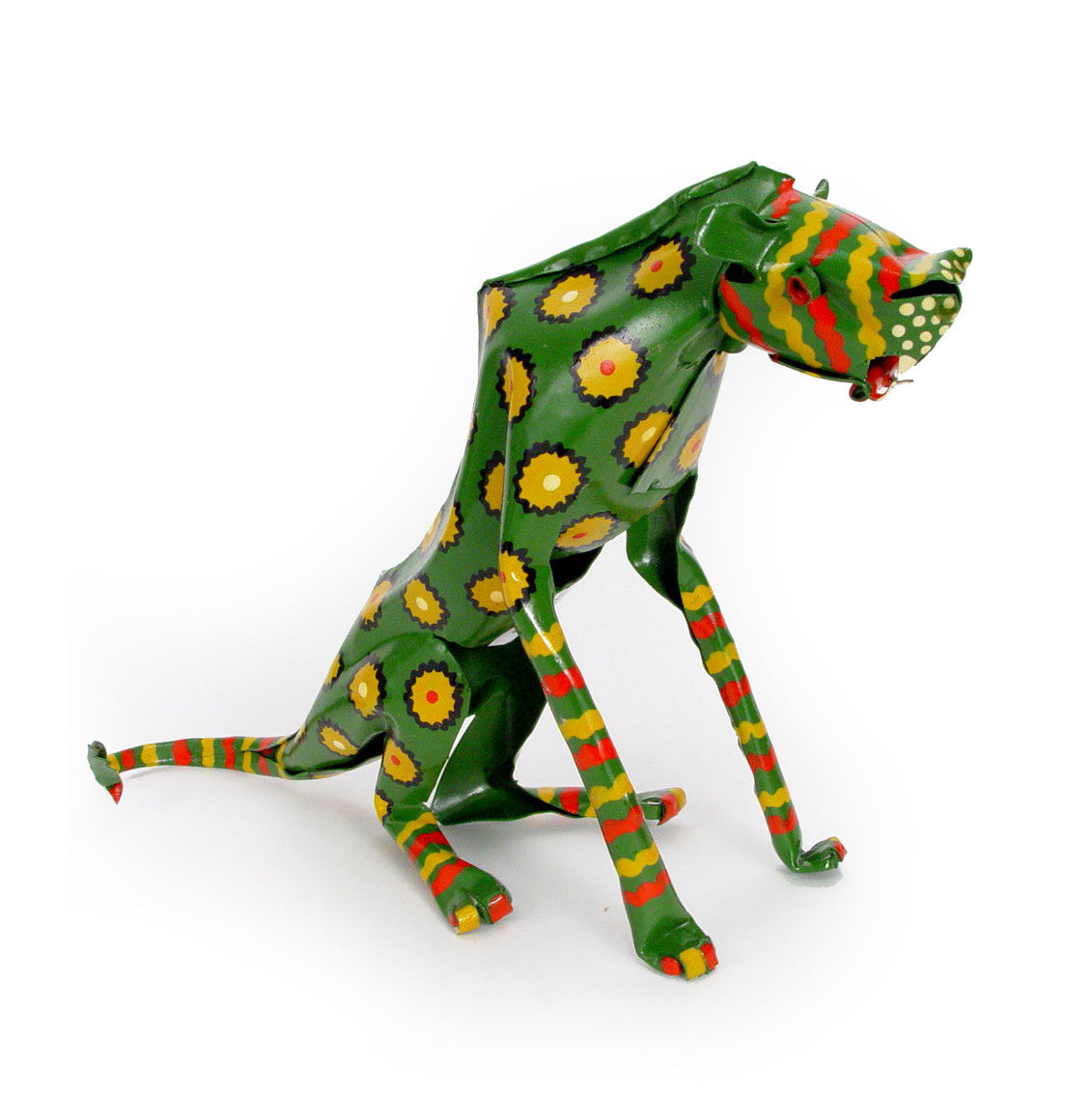 Large Tin Sitting Cheetah - Image 1