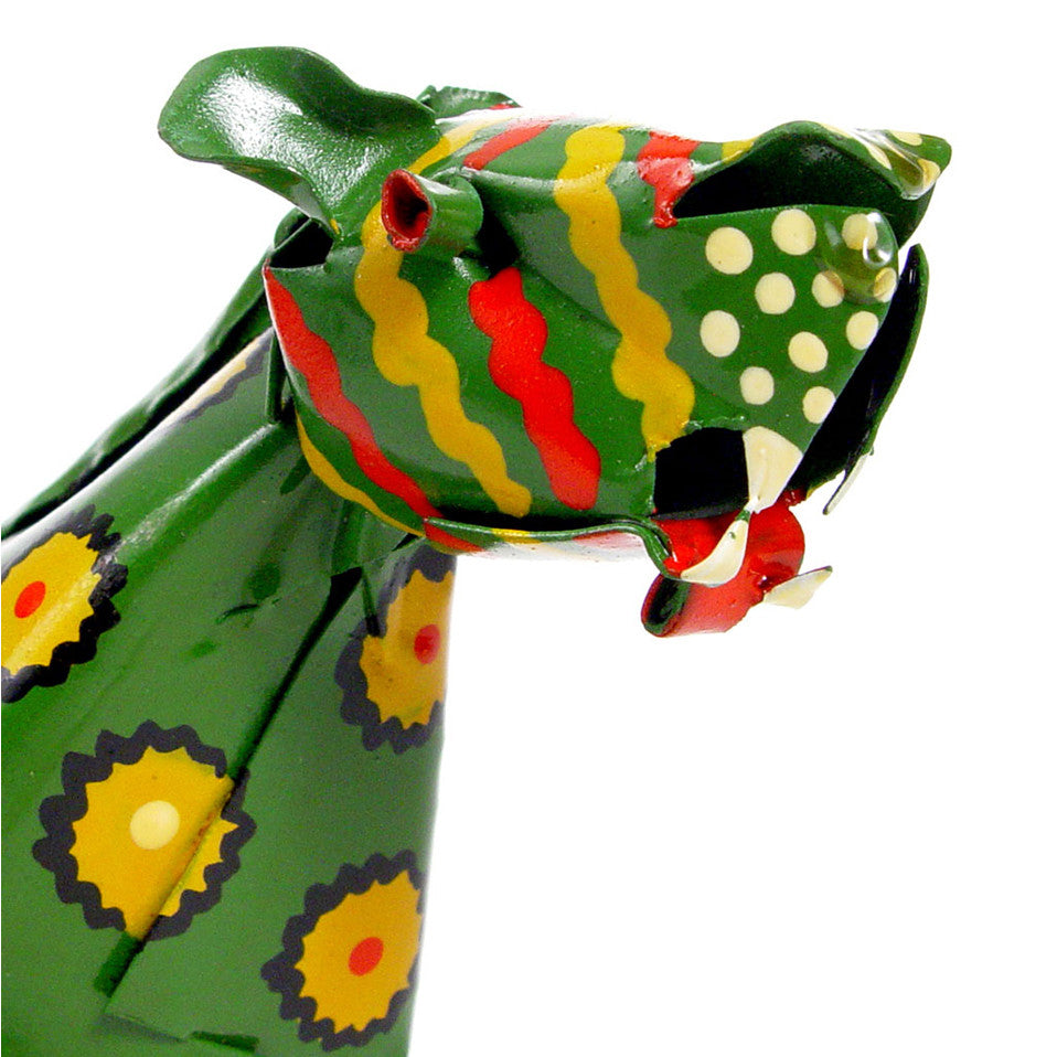 Large Tin Sitting Cheetah - Image 3
