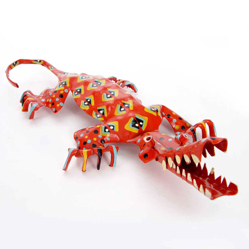 Small Tin Crocodile - Front View