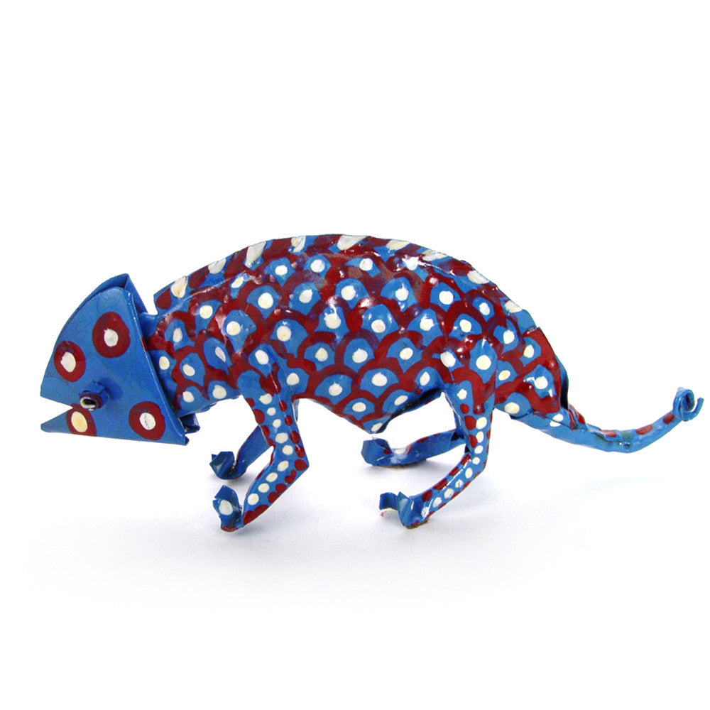 Tiny Tin Chameleon Front View
