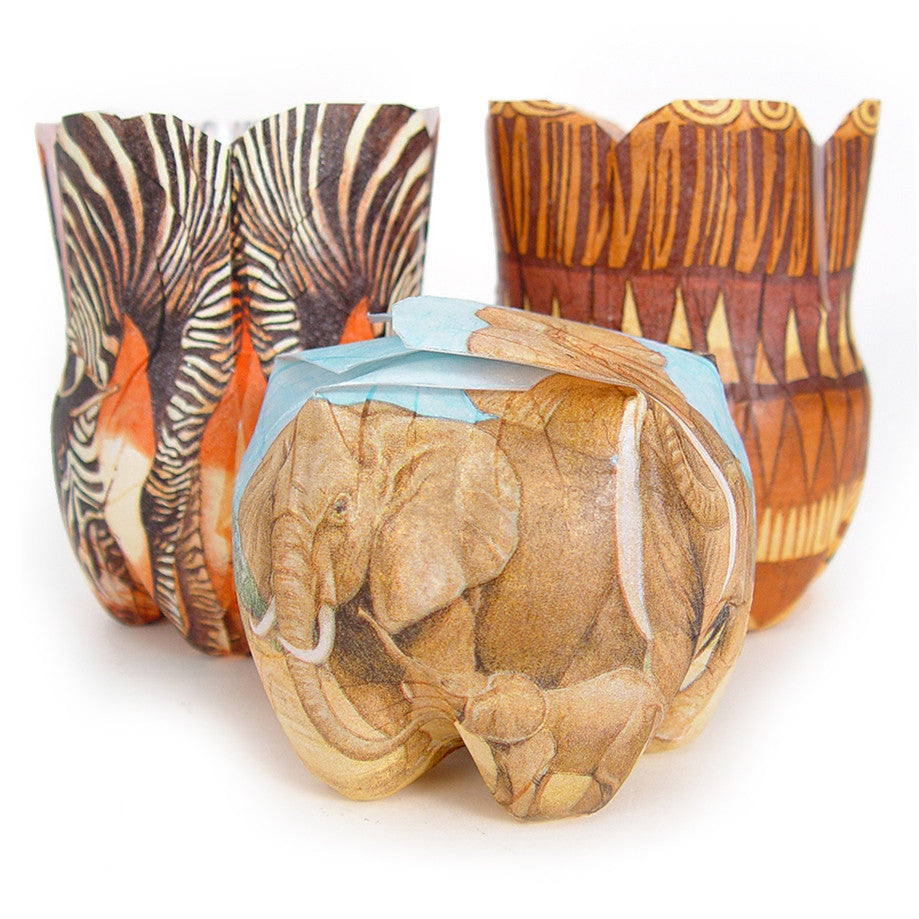 Upcycled Bottle Boxes african scenes