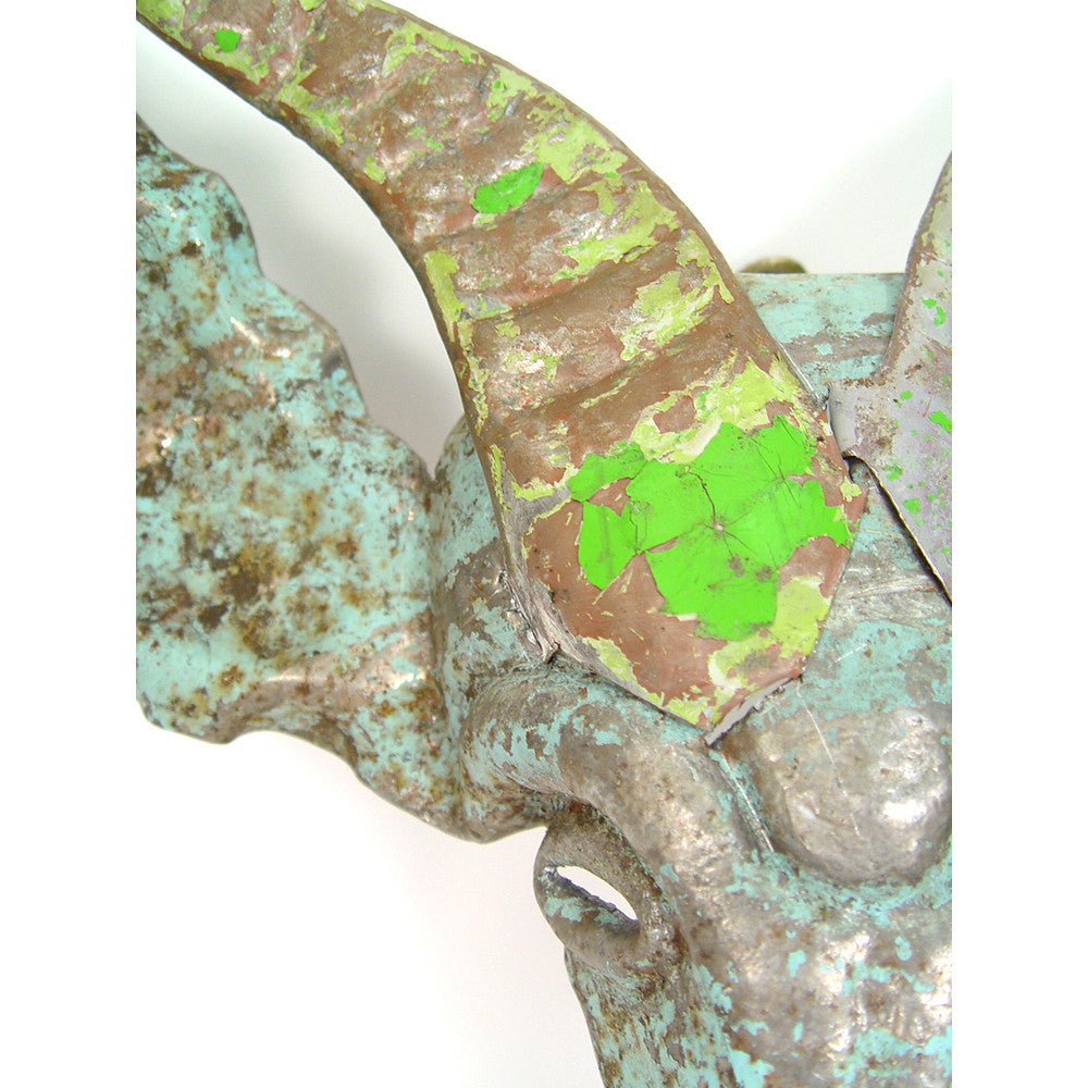Springbok Animal Mask - Recycled Metal Wall Art - Image 5