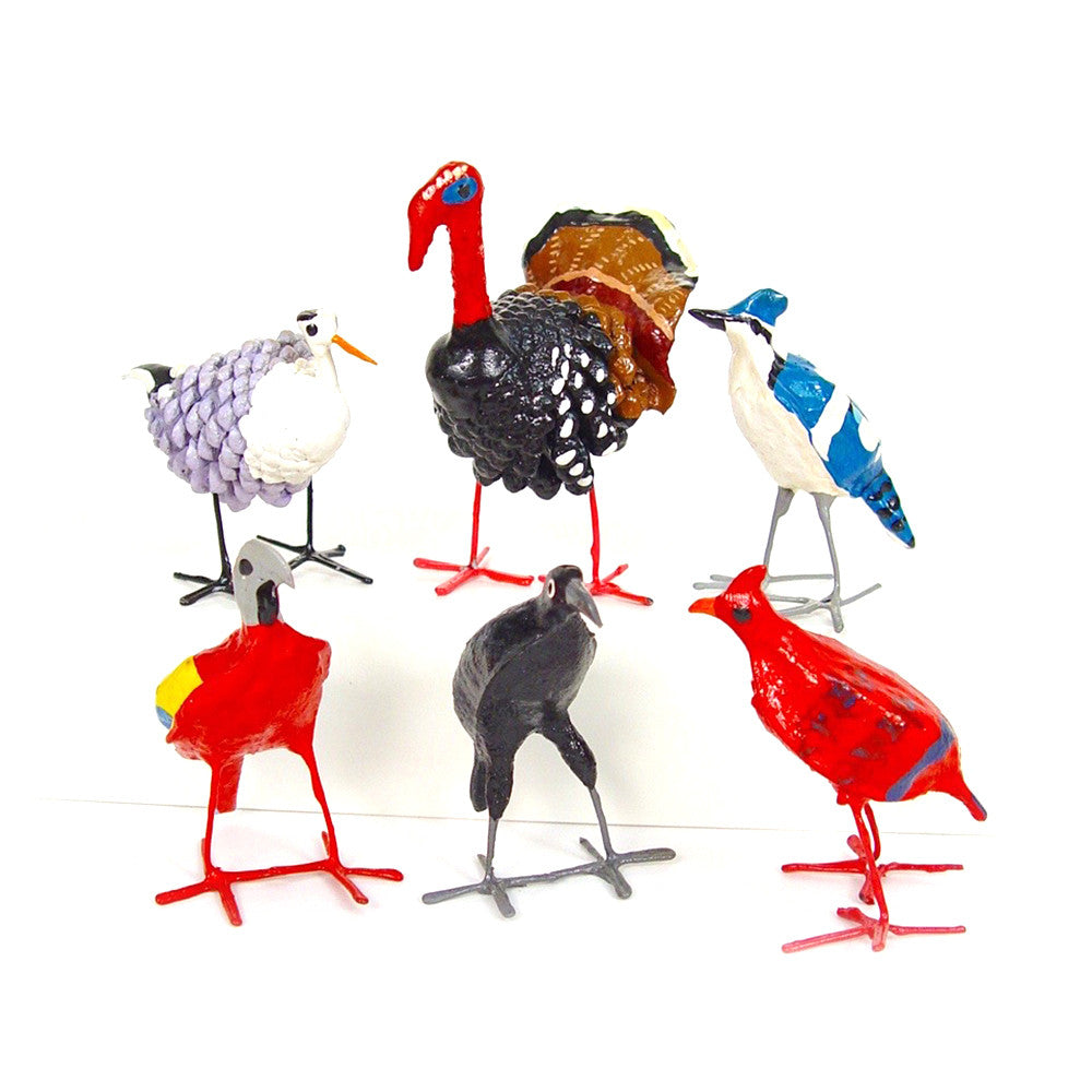 seed pod birds group hanging out