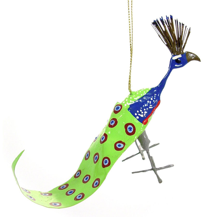 seed pod bird ornament peacock